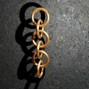 Old Copper Chain 3d model