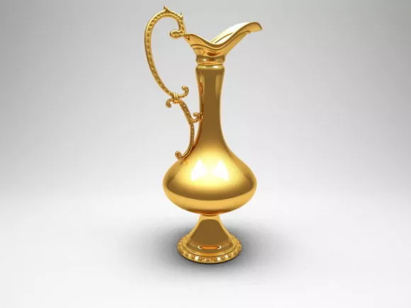 Curved Art Vase 3d model