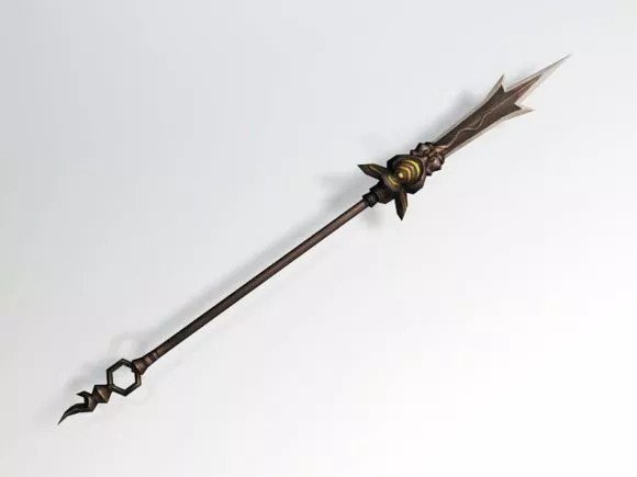 Antique Halberd Sword Weapon 3d model Antique Halberd Sword Weapon 3d model