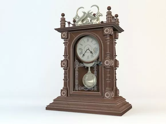 Classic Mantle Clock 3d model Classic Mantle Clock 3d model