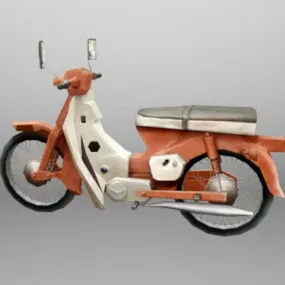 Antique Honda Motorcycle 3d model