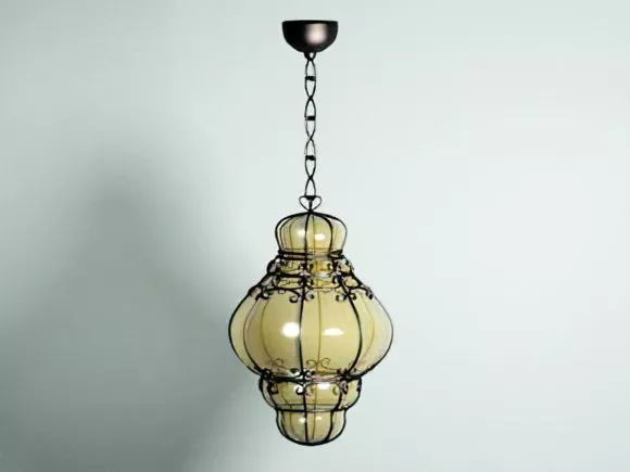Heart Shaped Crystal Curtain Chandelier 3d model
