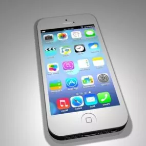 White Iphone 5 3d model