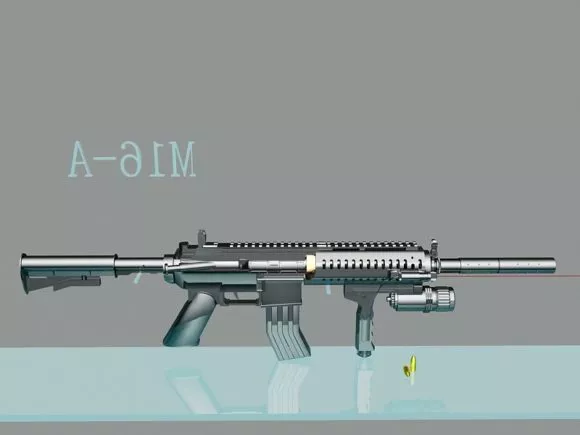 Machine Gun M2 Browning 3d model