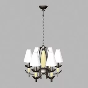 Art Deco Chandelier Fixtures 3d model