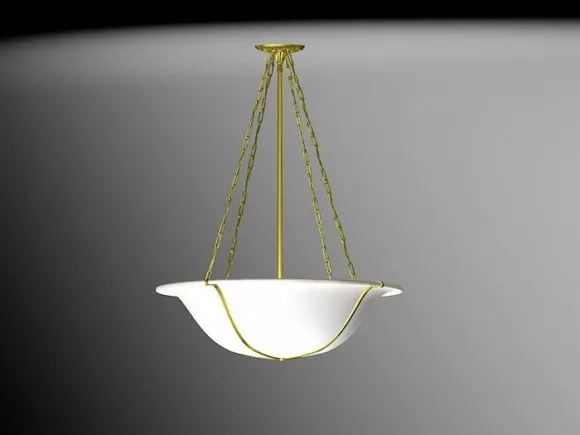 Modern Red Lantern Lamp 3d model