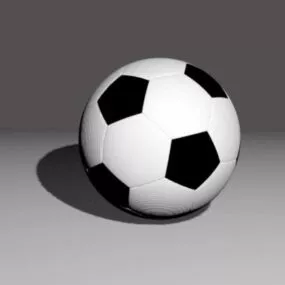 Association Football Black White 3d model