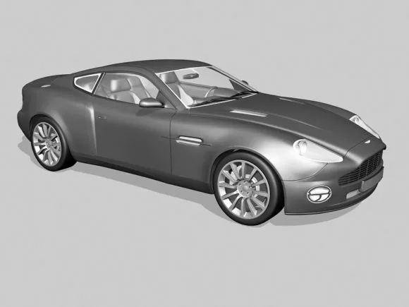 White Audi R8 Sports Car 3d model