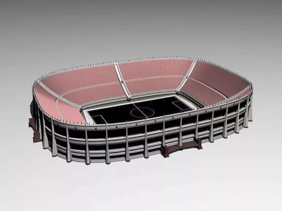 Collage Library Building 3d model