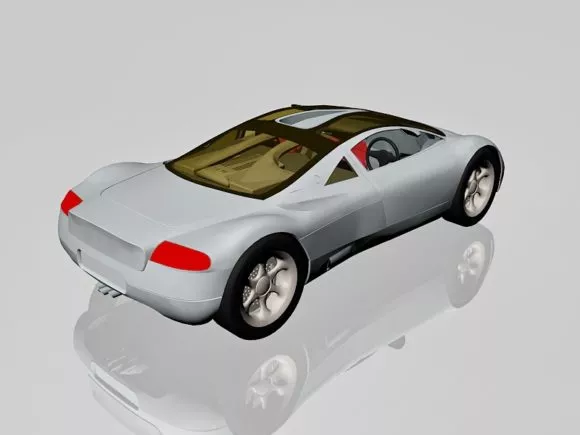 Vintage Concept Car Lowpoly 3d model