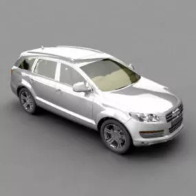 White Audi Q7 3d model