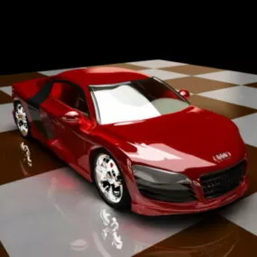 Red Audi R8 3d model