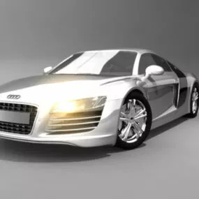 Realistic Audi R8 White 3d model