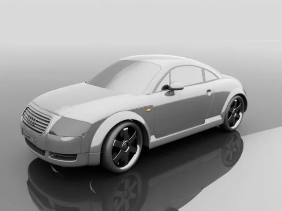 Sedan Car 90s Style 3d model