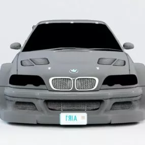 Bmw M3 Gtr Sport Car 3d model
