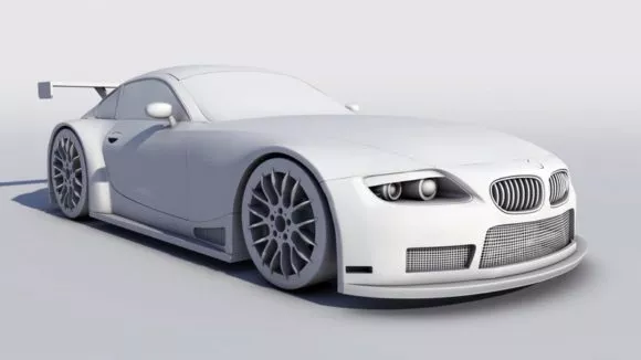Red Hardtop Coupe Car 3d model