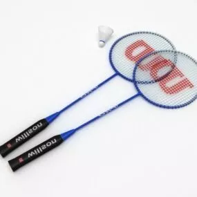 Badminton Racket With Shuttles 3d model