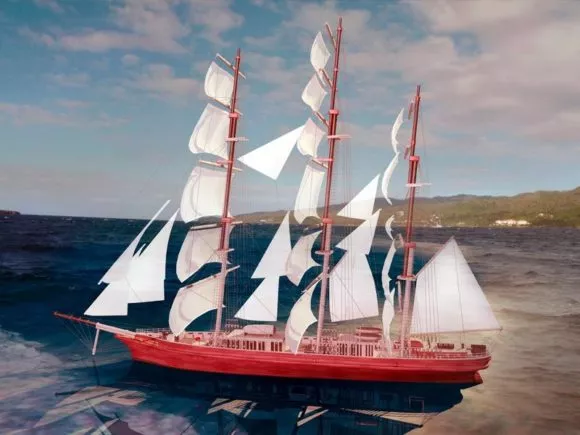 Classic Sailing Ship 3d model Classic Sailing Ship 3d model