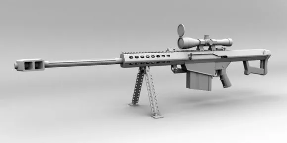 Scifi Gun M24r 3d model