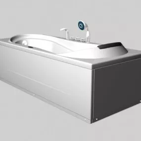 Plastic Bathtub With Shower 3d model