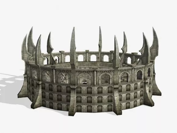City Building Gate Component 3d model
