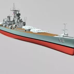 Battleship Uss New Jersey 3d model