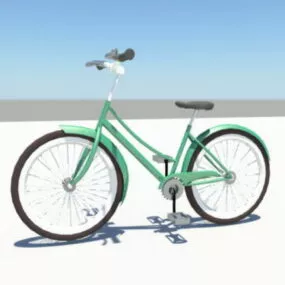 Bicycle On Beach 3d model