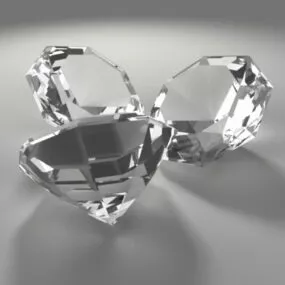 Beautiful Diamonds Set 3d model