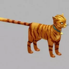 Beautiful Small Orange Cat 3d model