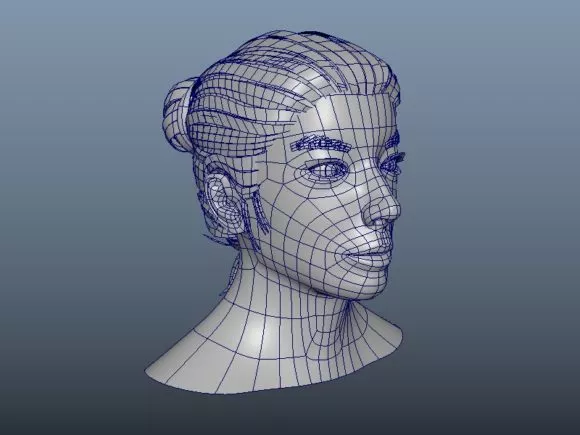 Standing Office Girl 3d model