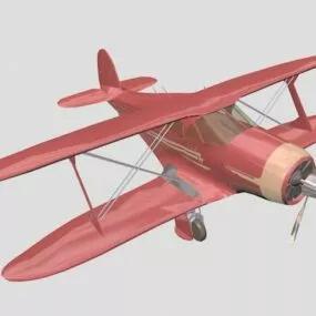 Beechcraft Vintage Aircraft 3d model