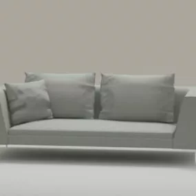 Bench Seat Sofa Fabric Material 3d model