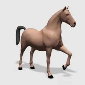 Brown Horse Walking 3d model