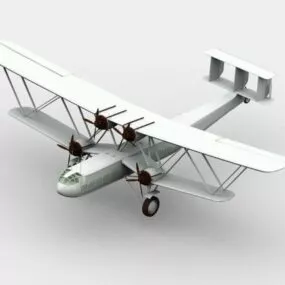 Vintage Biplane Aircraft 3d model