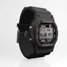 Black Casio G Shock Watch 3d model