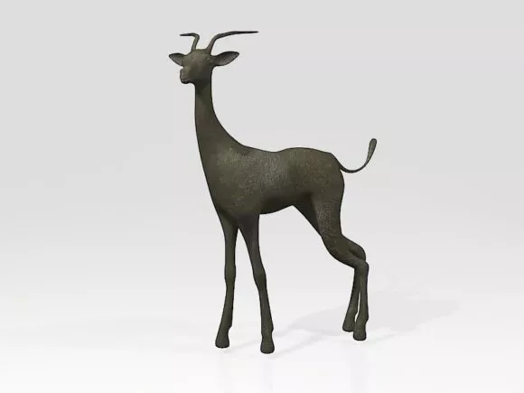 Horn Deer Animal Character 3d model