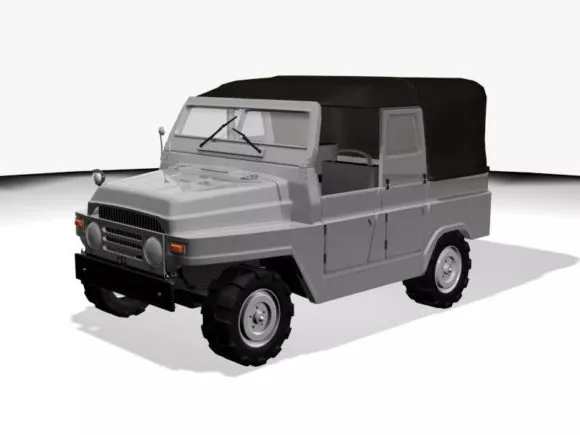 Muscle Sedan Car 3d model