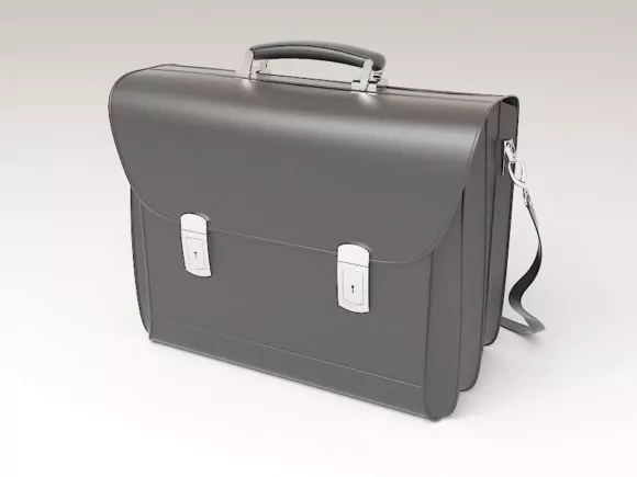 Black Leather Briefcase 3d model Black Leather Briefcase 3d model