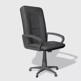 Black Wheels Chair Office Equipment 3d model