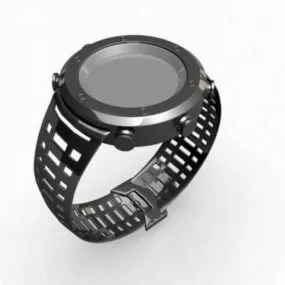 Black Titanium Sports Watch 3d model
