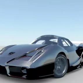 Black Supercar 3d model