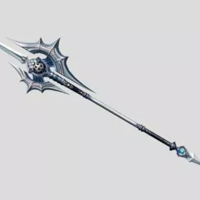 King Bladed Polearm 3d model