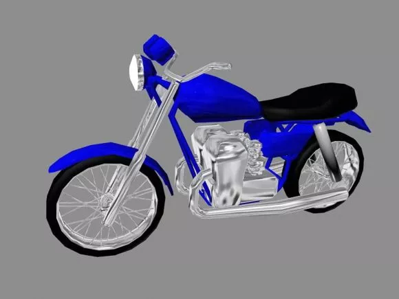 Classic Chopper Bike 3d model