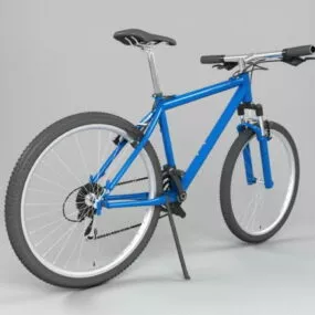 Mountain Bike Blue Painted 3d model