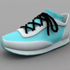 Beautiful Blue Sneaker 3d model