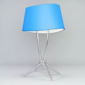 Blue Shade Table Lamp 3d model