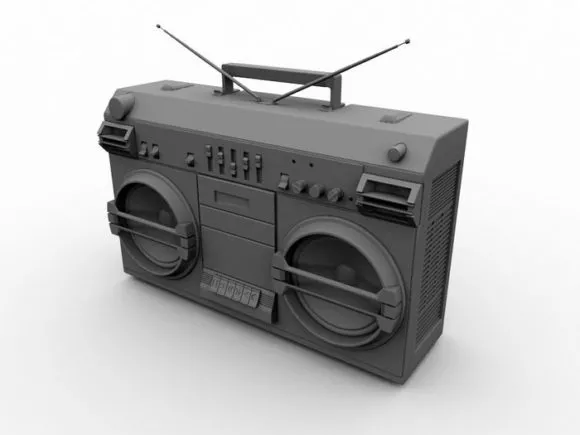 Boombox Audio Player 3d model Boombox Audio Player 3d model
