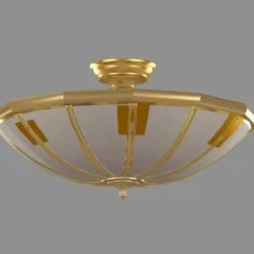 Brass Flush Mount Ceiling Light 3d model