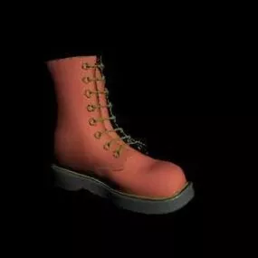 Man Leather Boot 3d model