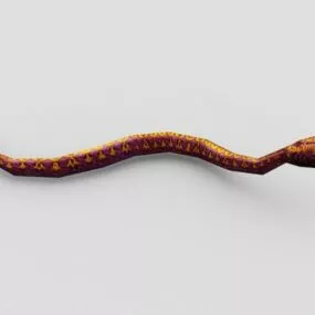 Brown Snake Crawling 3d model